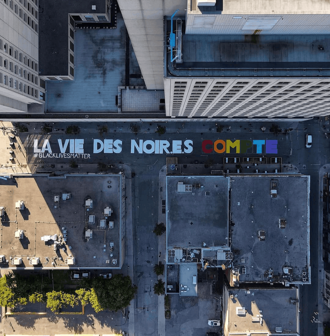 BLM art viewed from the sky