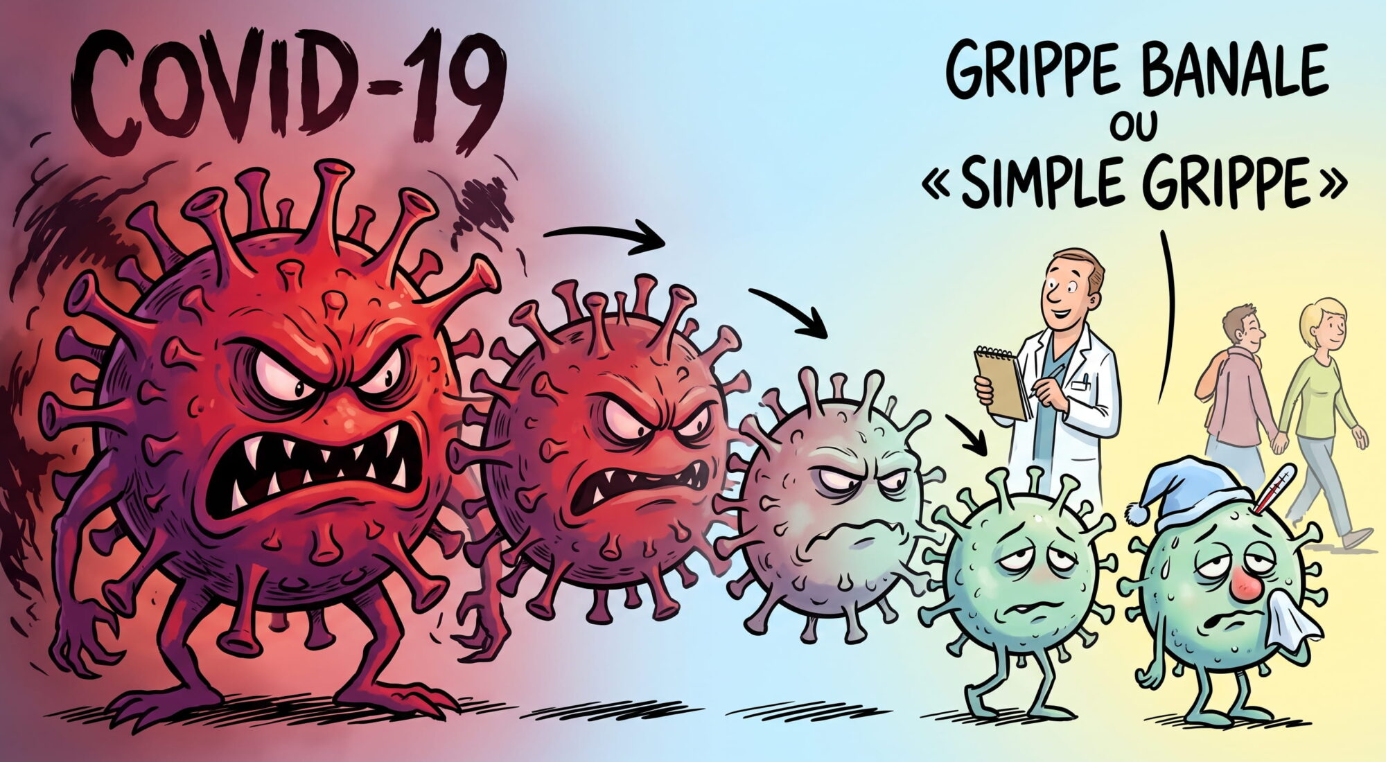 Le virus qui perd de sa force et devient une simple grippe