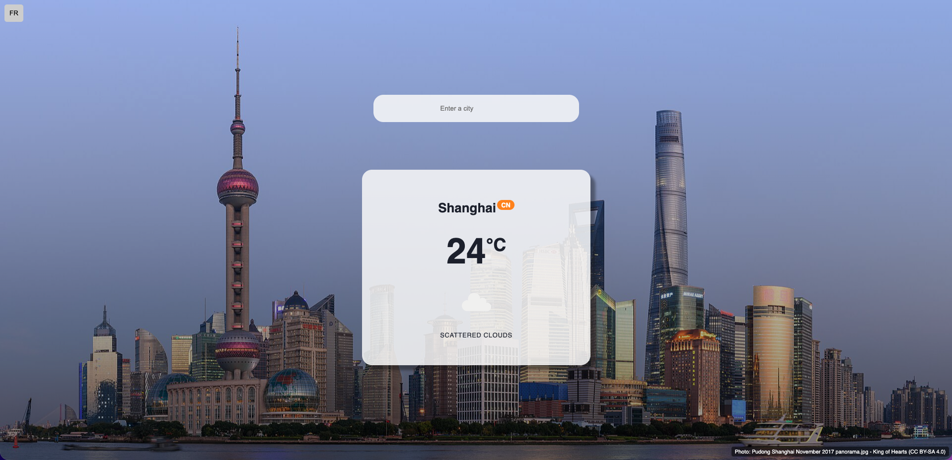 screenshot from my weather app
